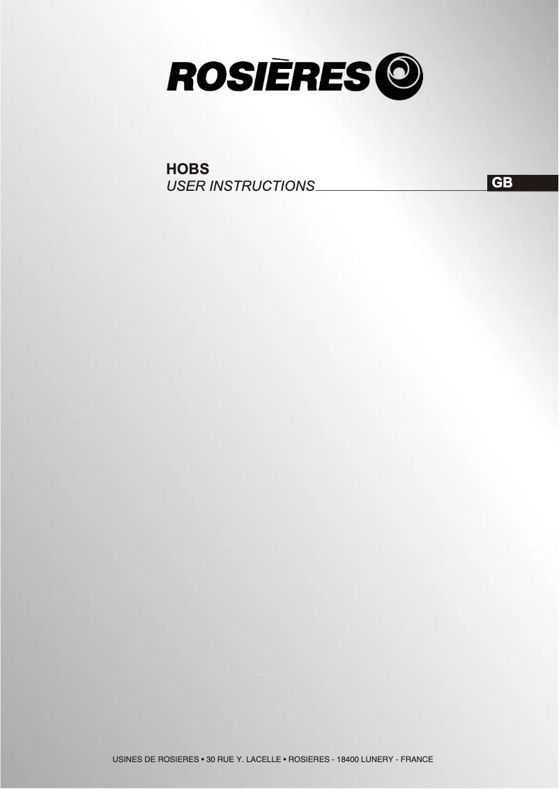 Page 1 de la notice Manuel utilisateur Rosieres RTV 640 FRB ISR