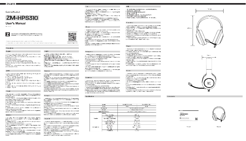 Page 1 de la notice Manuel utilisateur Zalman ZM-HPS310