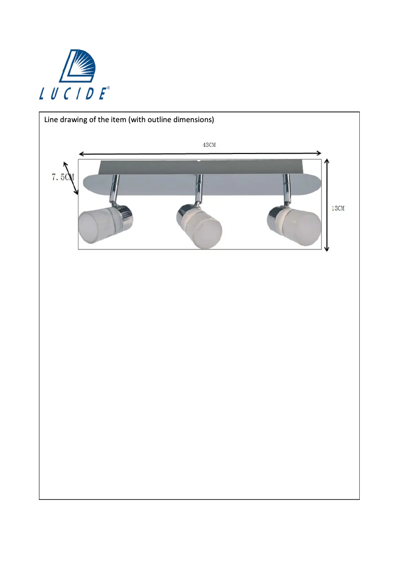 Page 1 de la notice Manuel utilisateur Lucide Xanto 26993/15/11