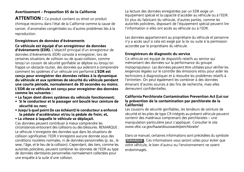 Image de la première page du manuel de l'appareil Civic Hybrid (2015)