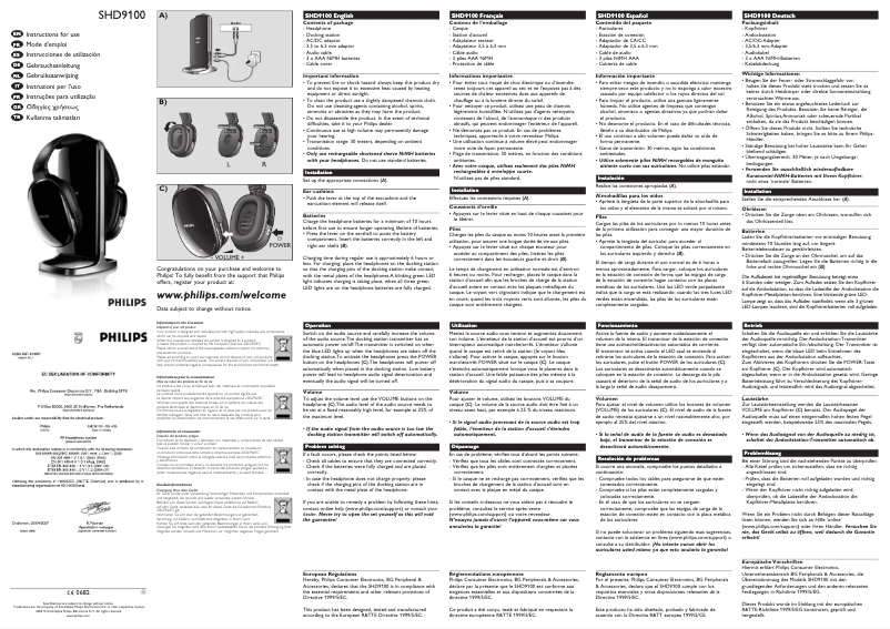 Image de la première page du manuel de l'appareil Cineos SHD9100