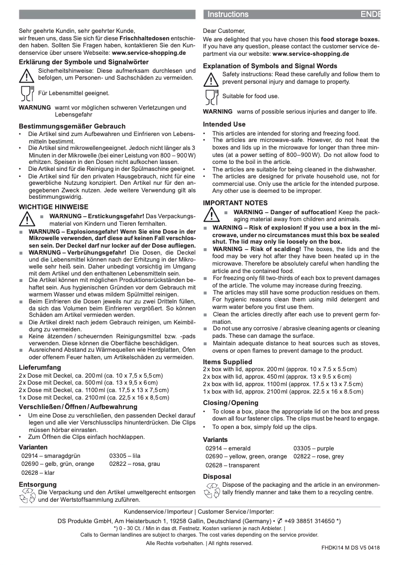 Page 1 de la notice Manuel utilisateur Gourmetmaxx 02914