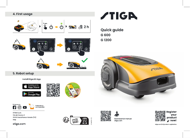 Image de la première page du manuel de l'appareil G 1200