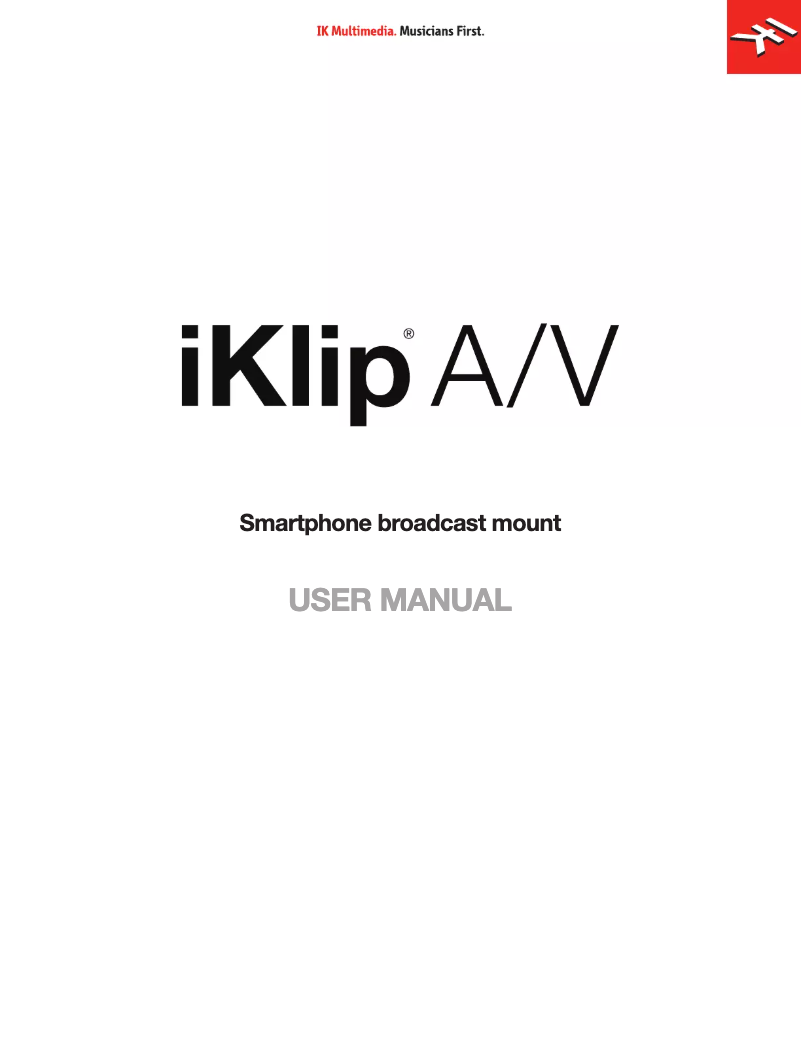 Image de la première page du manuel de l'appareil iKlip
