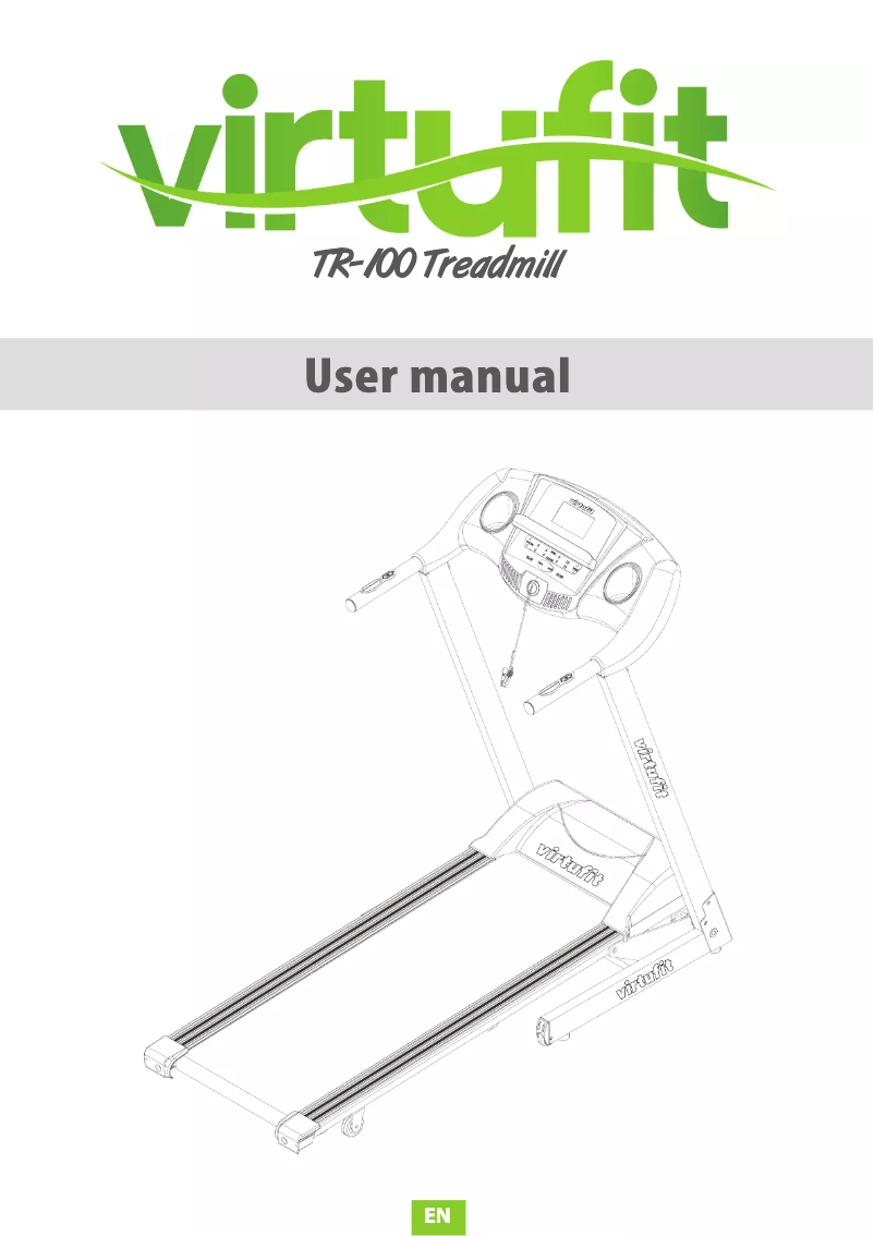 Page 1 of the manual User Manual VirtuFit TR-100