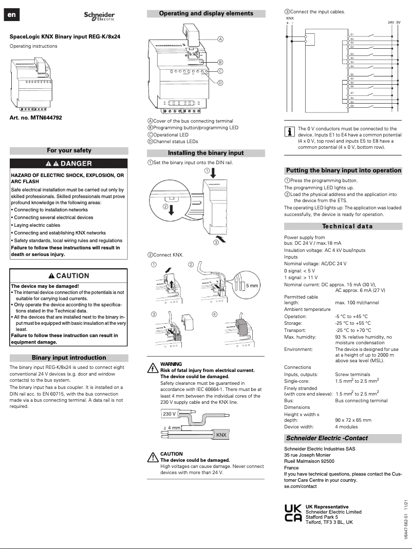 Image de la première page du manuel de l'appareil MTN644792