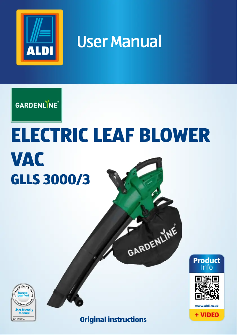 Image de la première page du manuel de l'appareil GLLS 3000/3