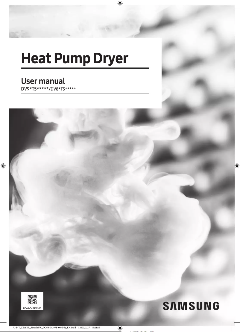 Page 1 de la notice Manuel utilisateur Samsung DV8ST5220AX