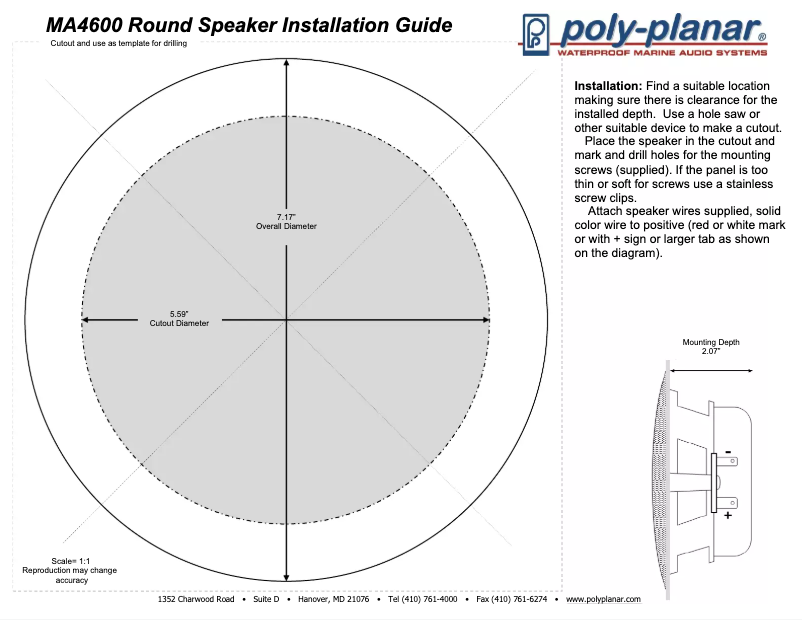 Page n°1 - Manuel utilisateur Poly-Planar MA4600
