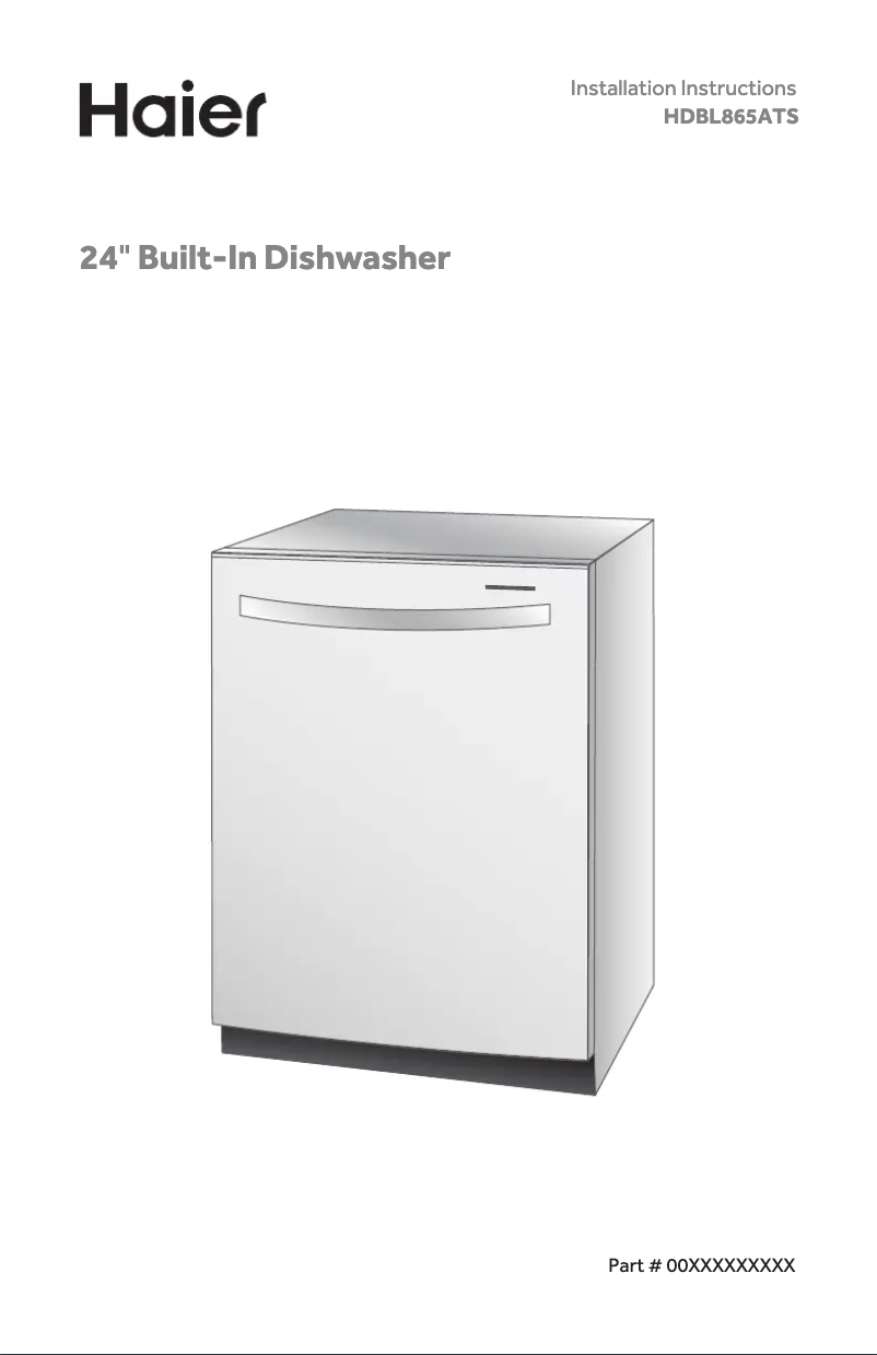 Page 1 de la notice Guide d'installation Haier HDBL865ATS