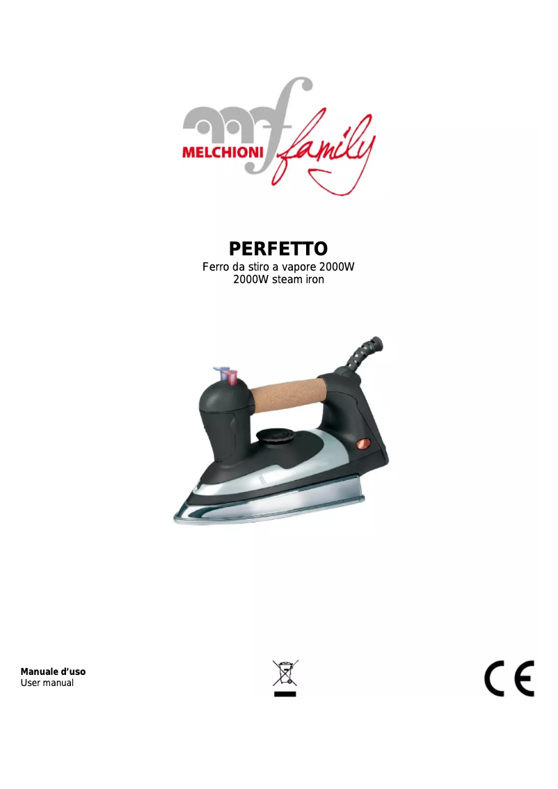 Page n°1 - Manuel utilisateur Melchioni PERFETTO