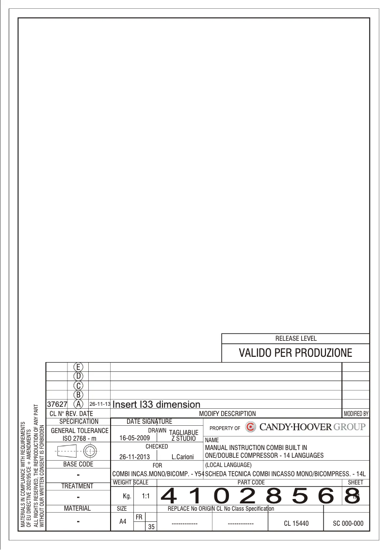 Image de la première page du manuel de l'appareil RBCPP 3184