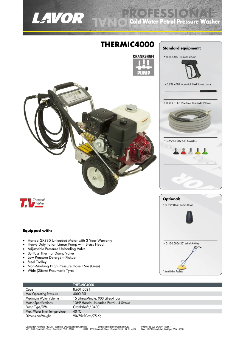 Image de la première page du manuel de l'appareil Thermic 4000