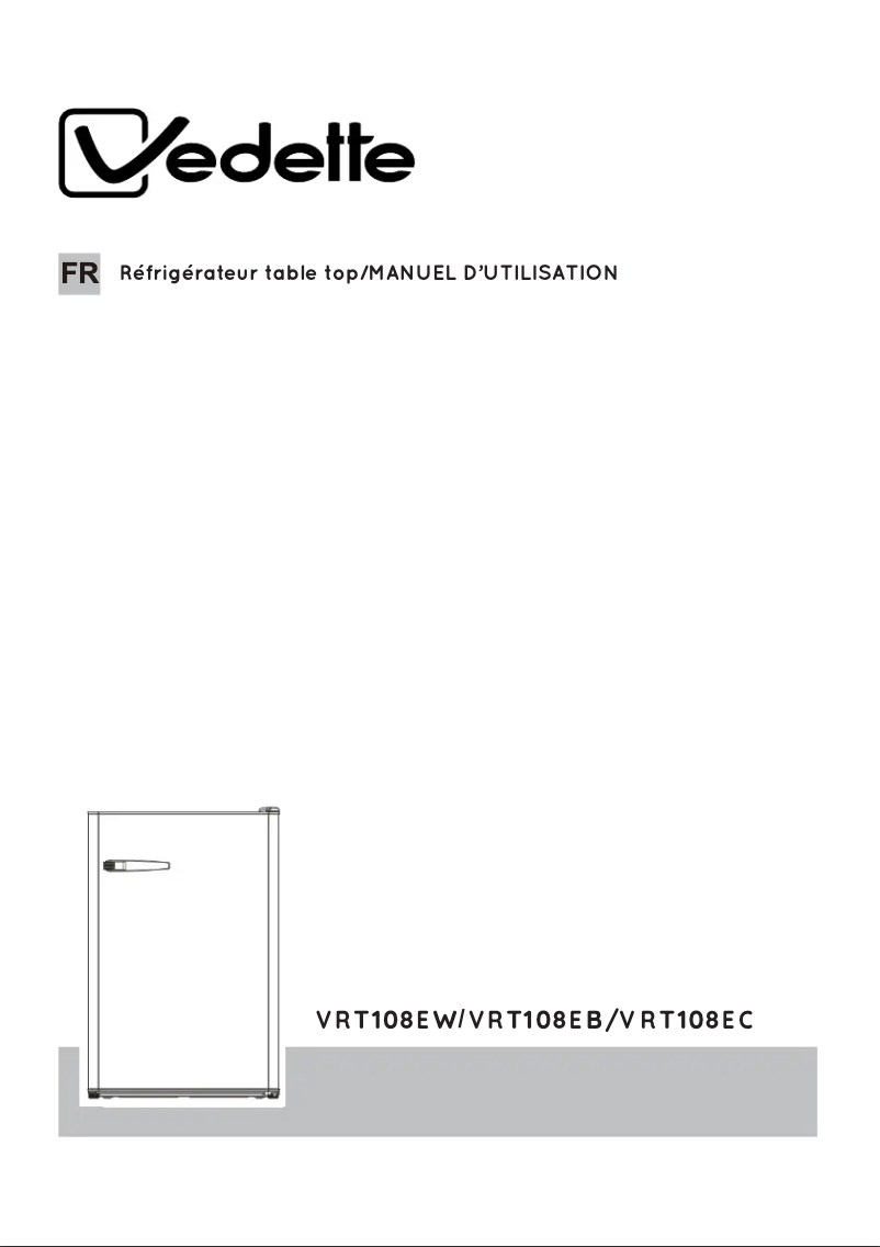 Page 1 de la notice Manuel utilisateur Vedette VRT108EC