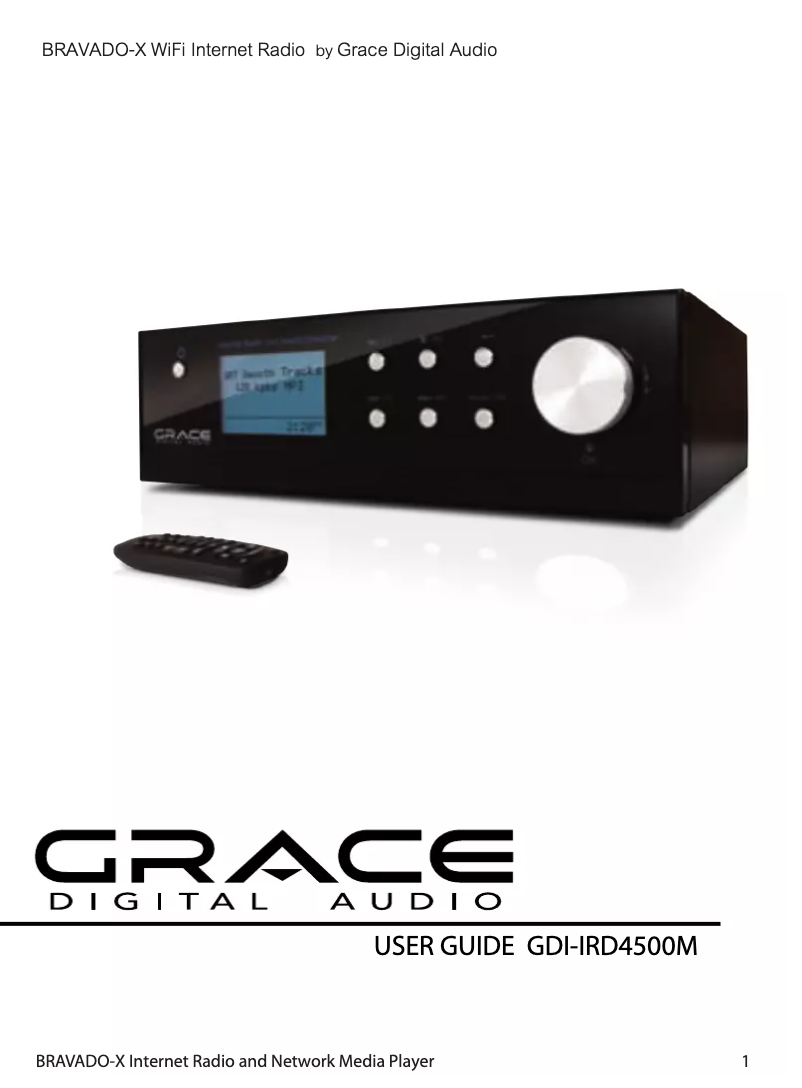 Page 1 de la notice Manuel utilisateur Grace Digital Audio Bravado-X GDI-IRD4500M