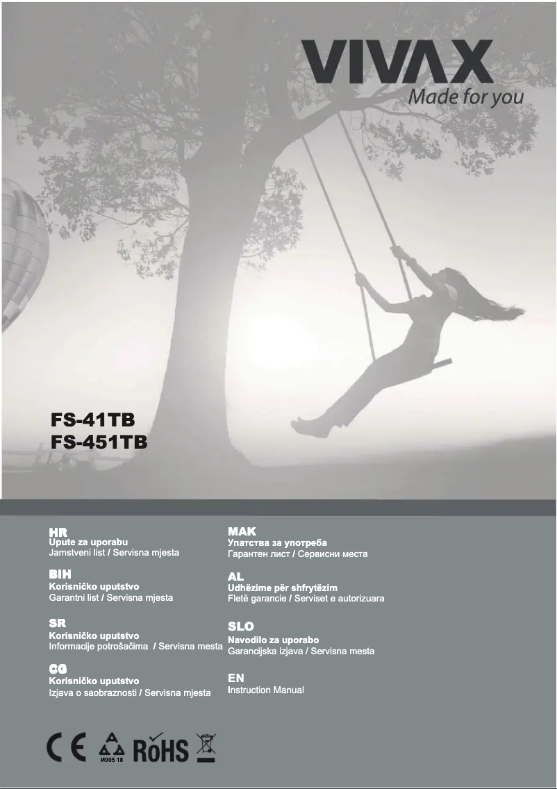 Page 1 de la notice Manuel utilisateur Vivax FS-451TB