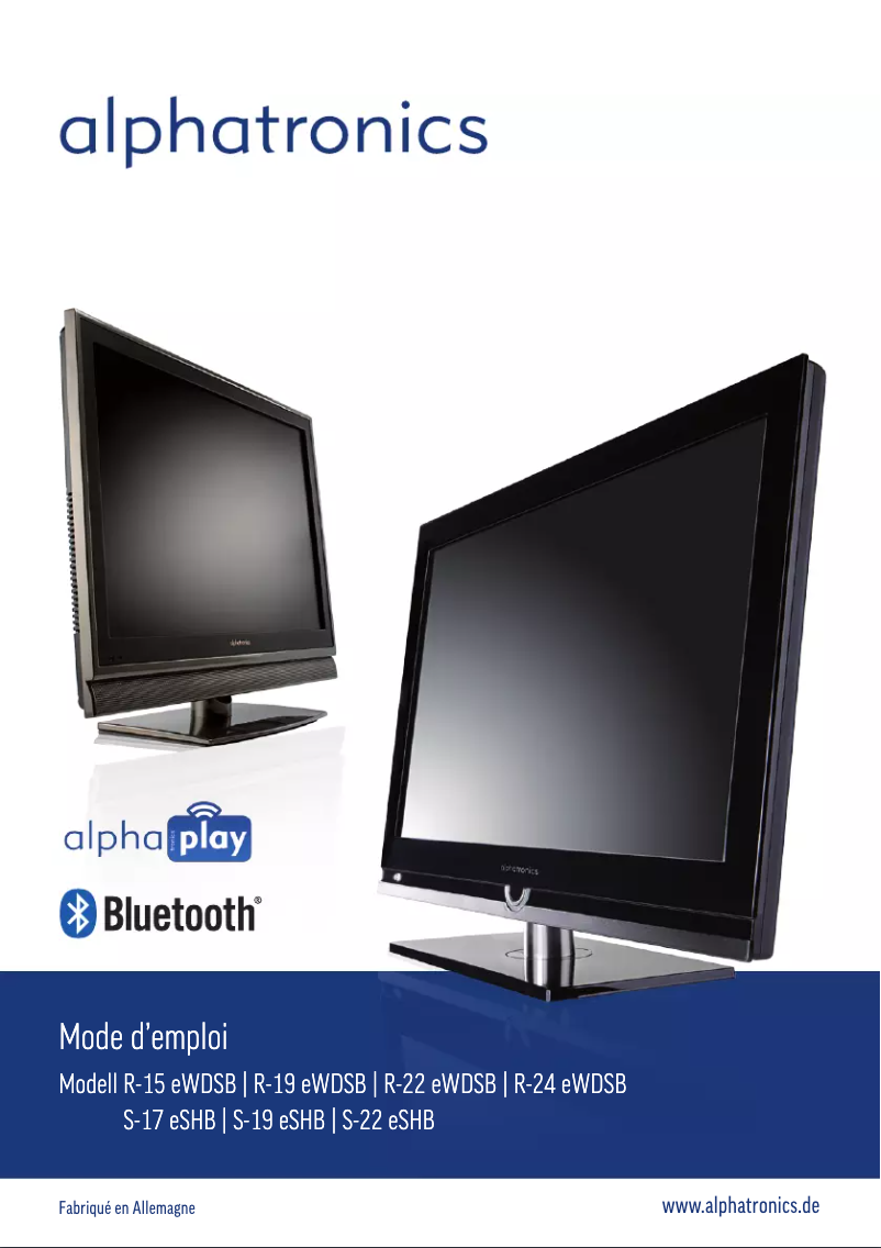 Page n°1 - Manuel utilisateur Alphatronics S-19 ESHB