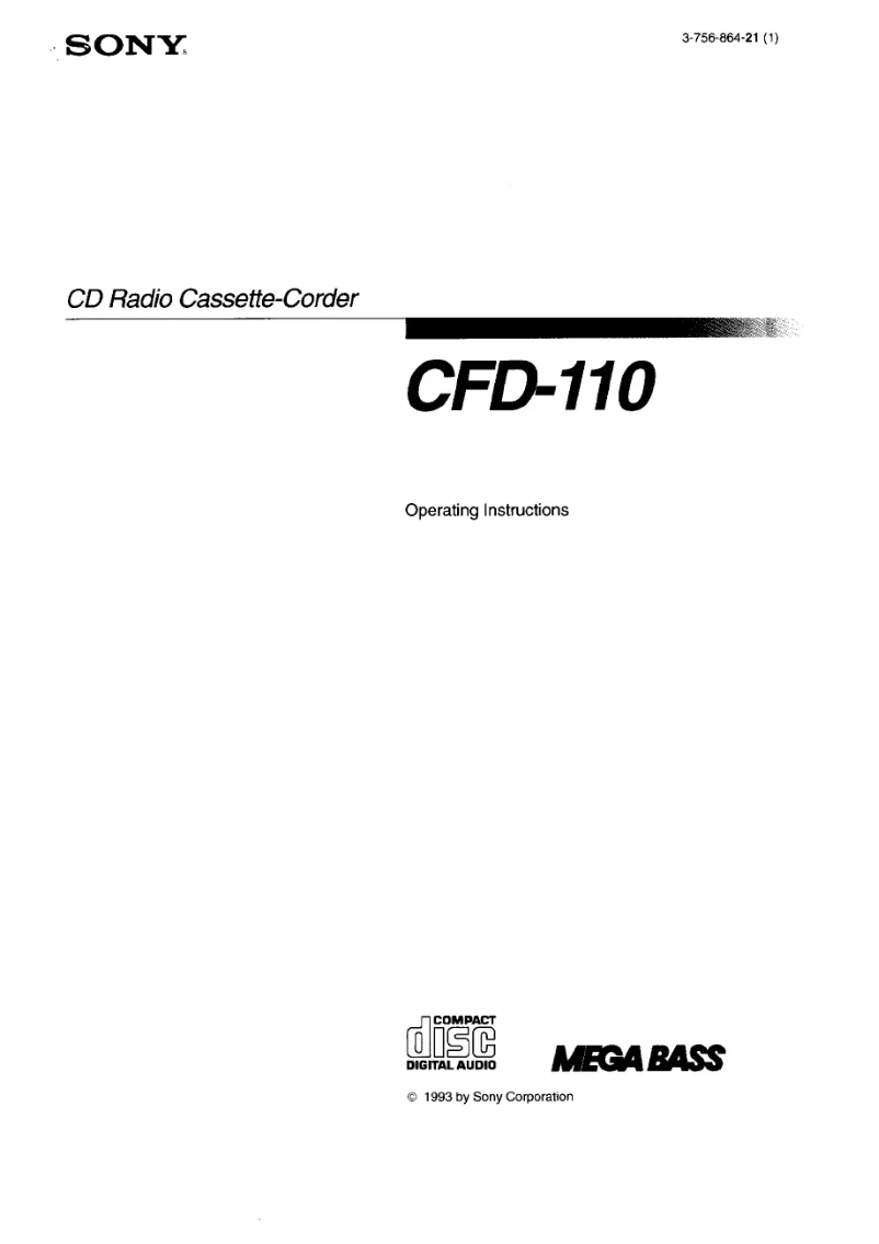 Página 1 del manual Manual de usuario Sony CFD-110