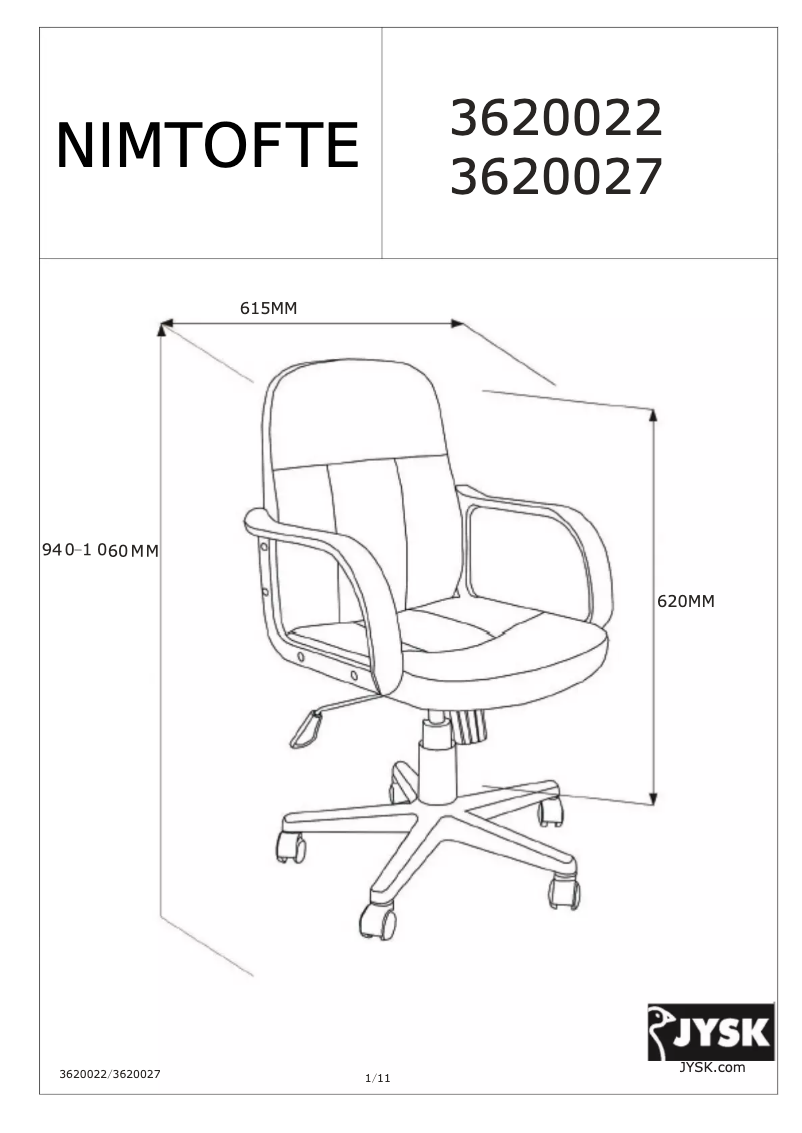Página 1 del manual Manual de usuario JYSK Nimtofte