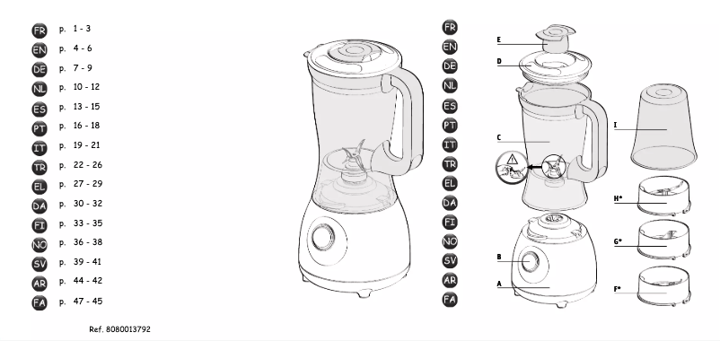 Página 1 del manual Manual de usuario Tefal Uno BL2201