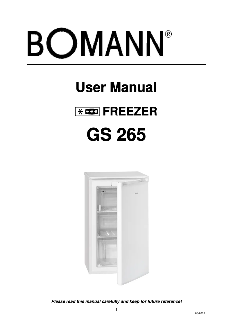 Image de la première page du manuel de l'appareil GS 265
