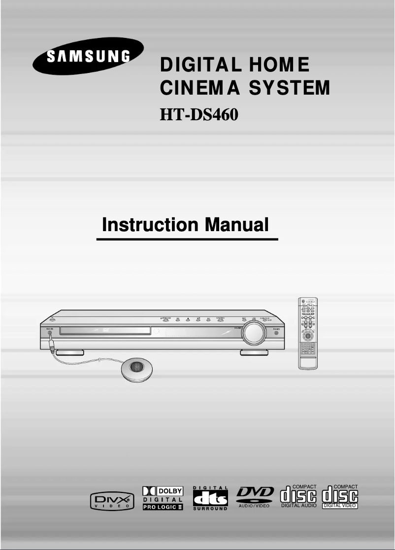 Page 1 de la notice Manuel utilisateur Samsung HT-DS460