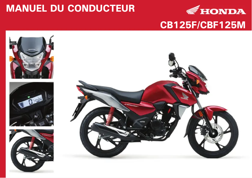 Image de la première page du manuel de l'appareil CB125F (2021)