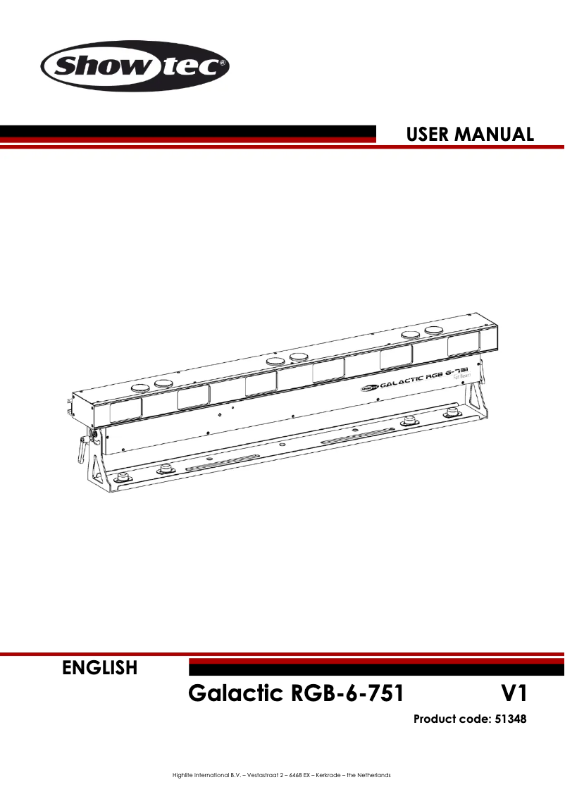 Image de la première page du manuel de l'appareil Galactic RGB-6-751