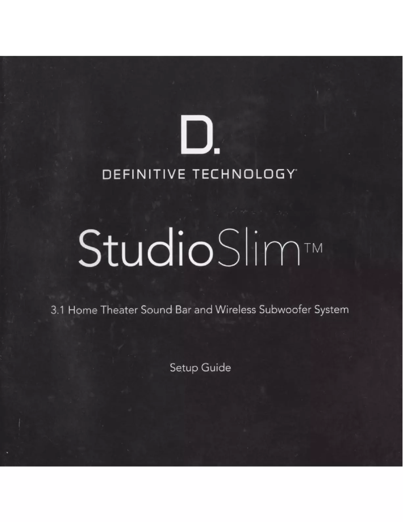 Page 1 de la notice Mode d'emploi Definitive Technology Studio Slim