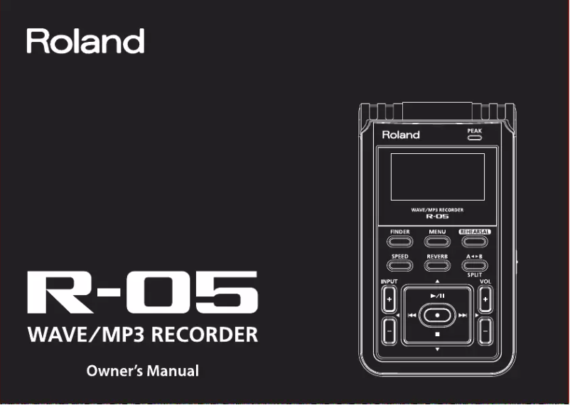 Image de la première page du manuel de l'appareil R-05