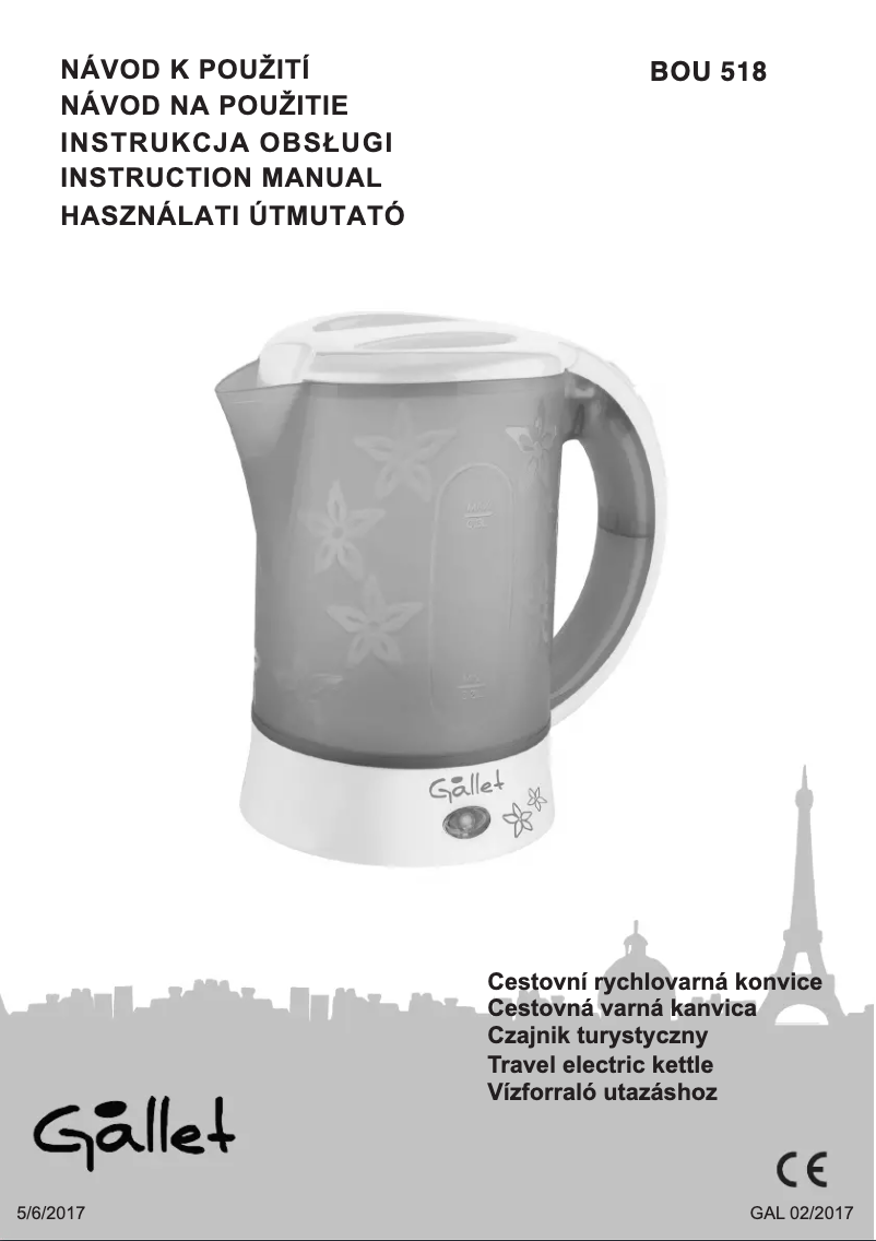 Page 1 de la notice Manuel utilisateur Gallet BOU518