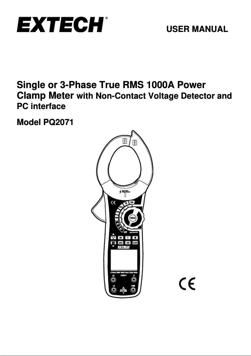 Image de la première page du manuel de l'appareil PQ2071