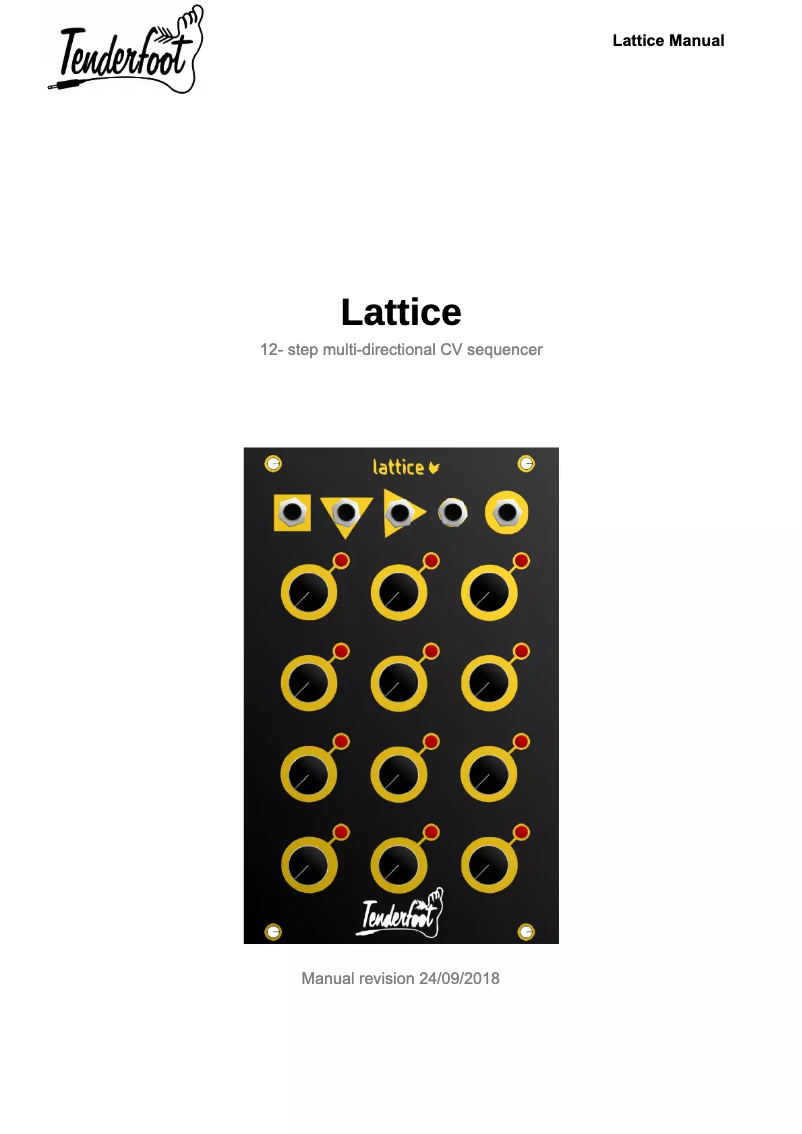 Image de la première page du manuel de l'appareil Lattice