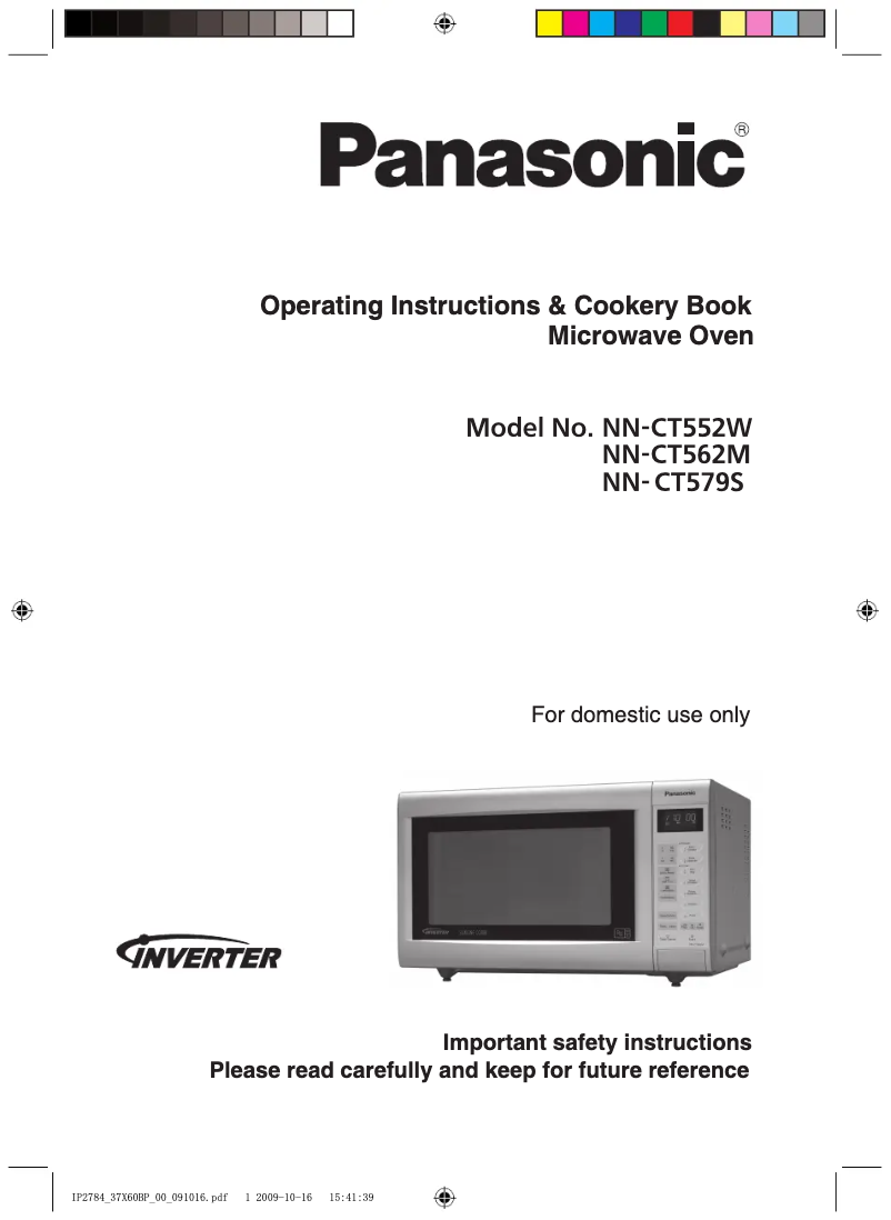 Page 1 de la notice Manuel utilisateur Panasonic NN-CT579