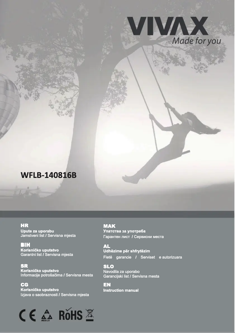 Page n°1 - Manuel utilisateur Vivax WFLB-140816B