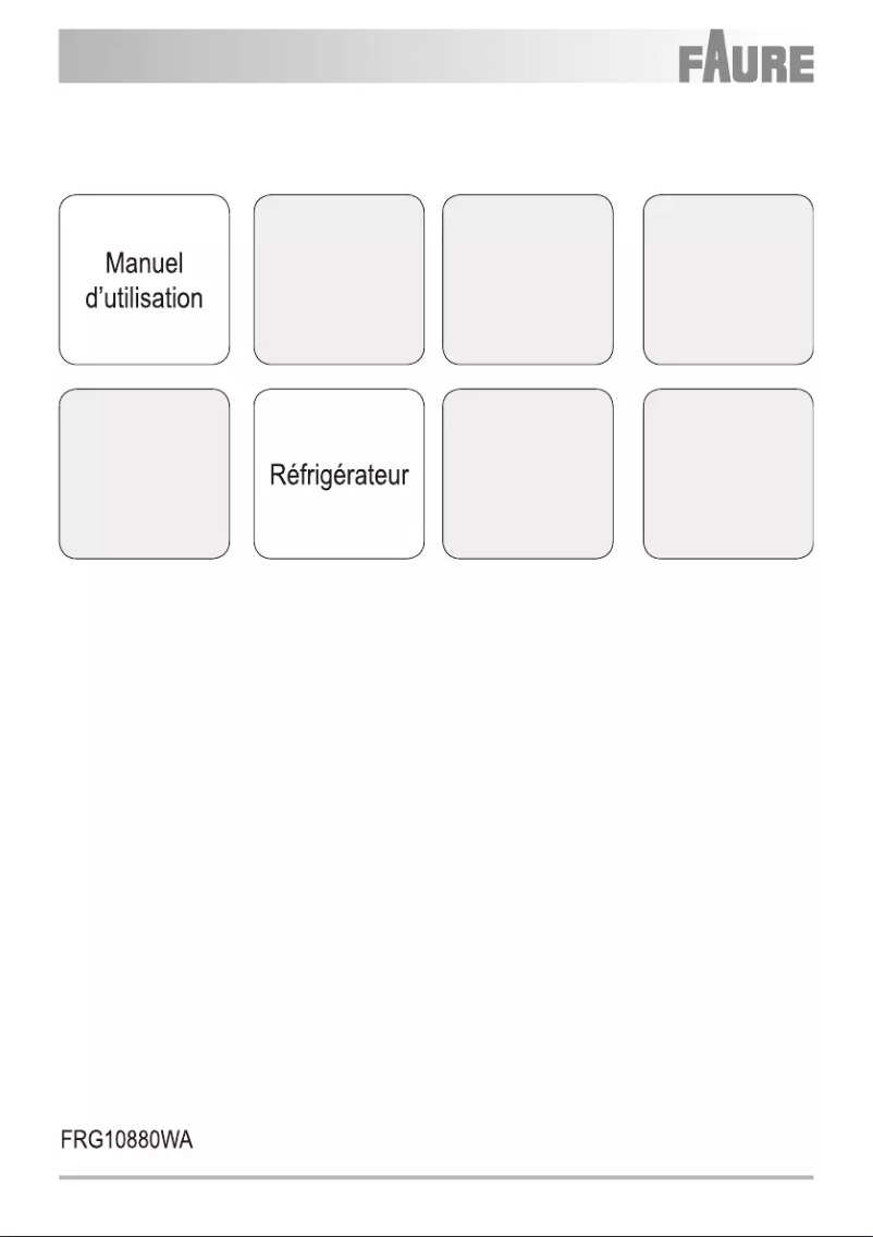 Page n°1 - Manuel utilisateur Faure FRG10800WA