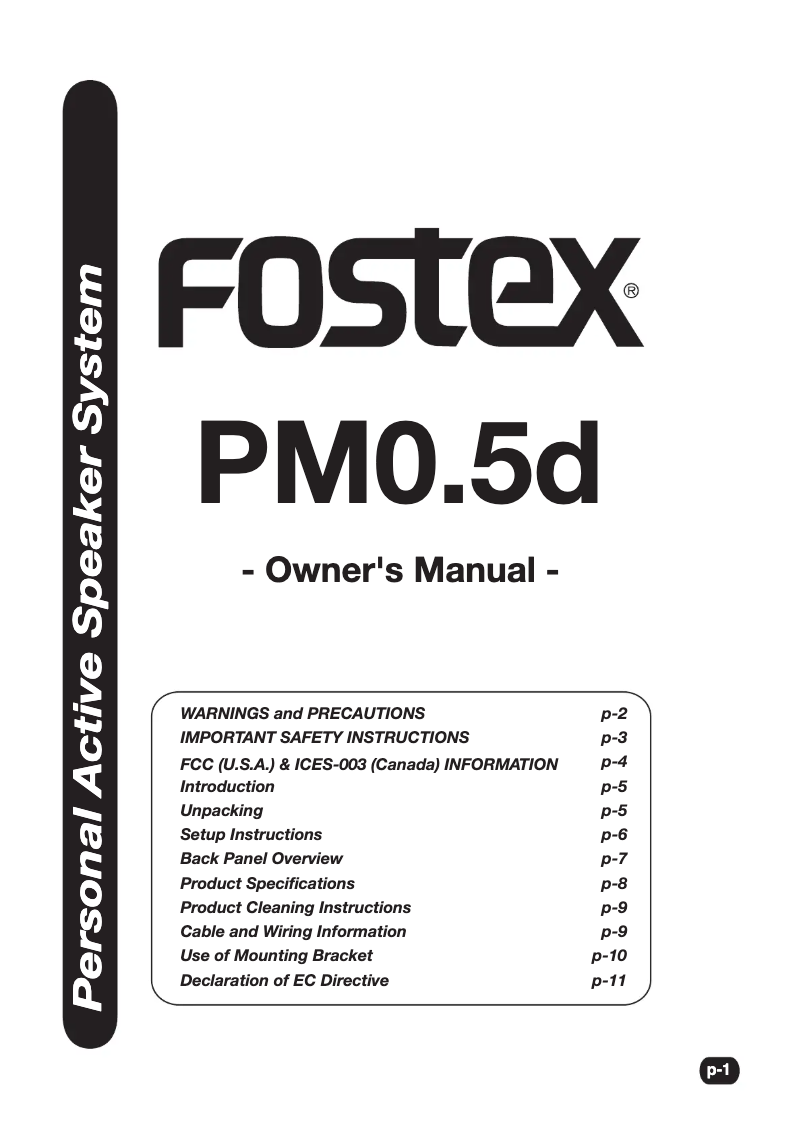 Image de la première page du manuel de l'appareil PM0.5d