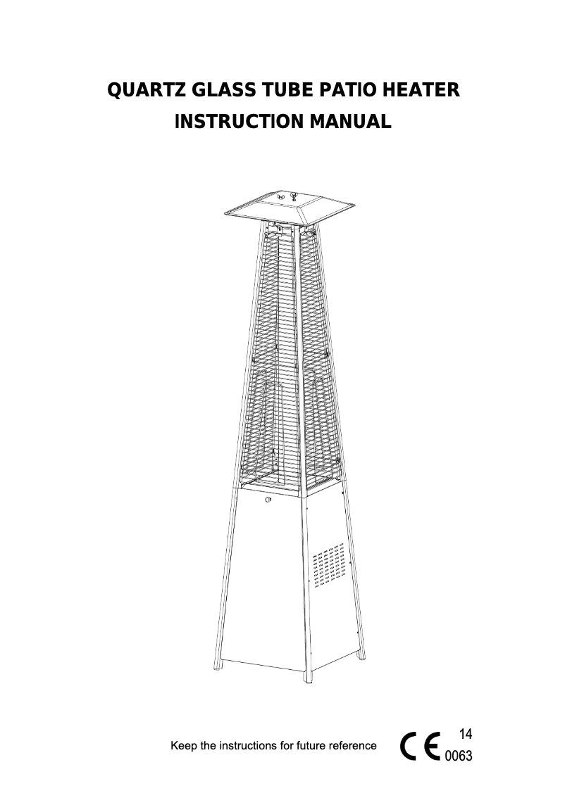 Page 1 de la notice Manuel utilisateur Just Fire Piramide Heater