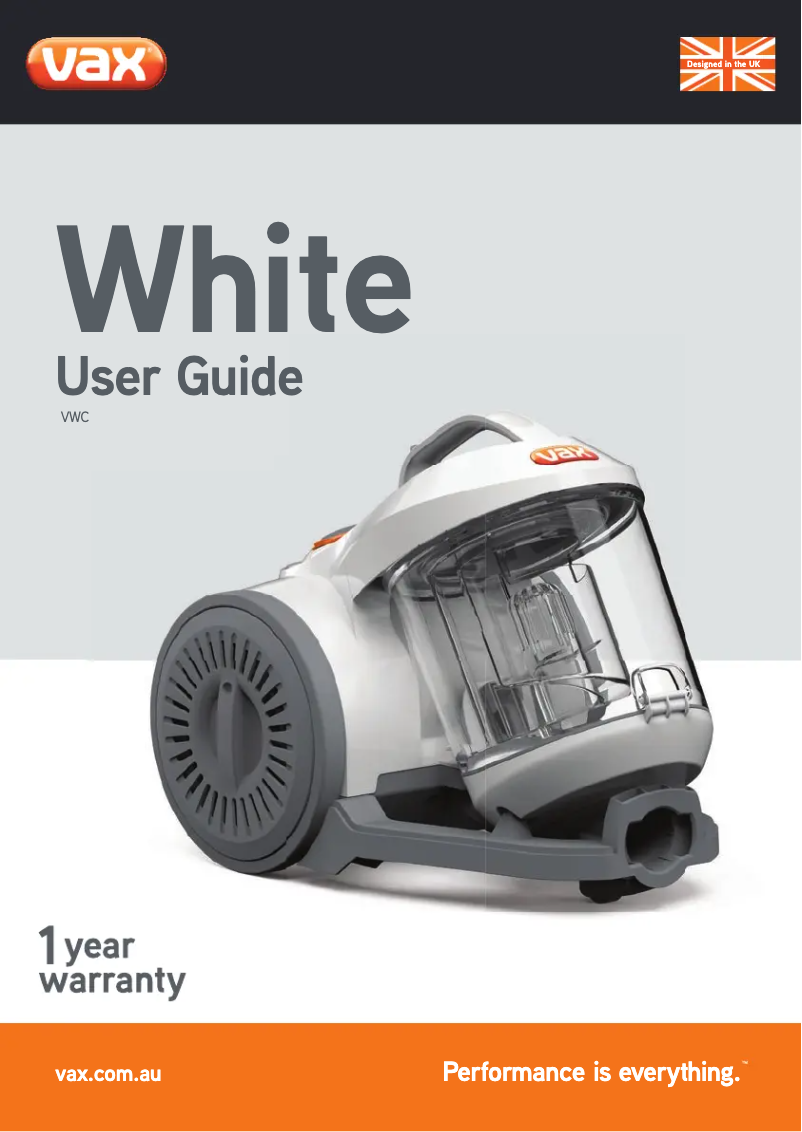 Página 1 del manual Manual de usuario Vax White VWC