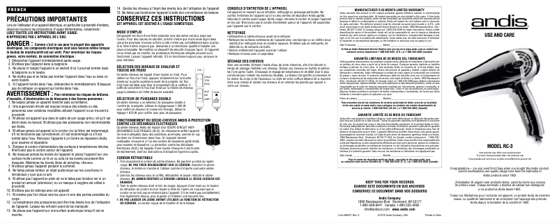 Image de la première page du manuel de l'appareil RC-3