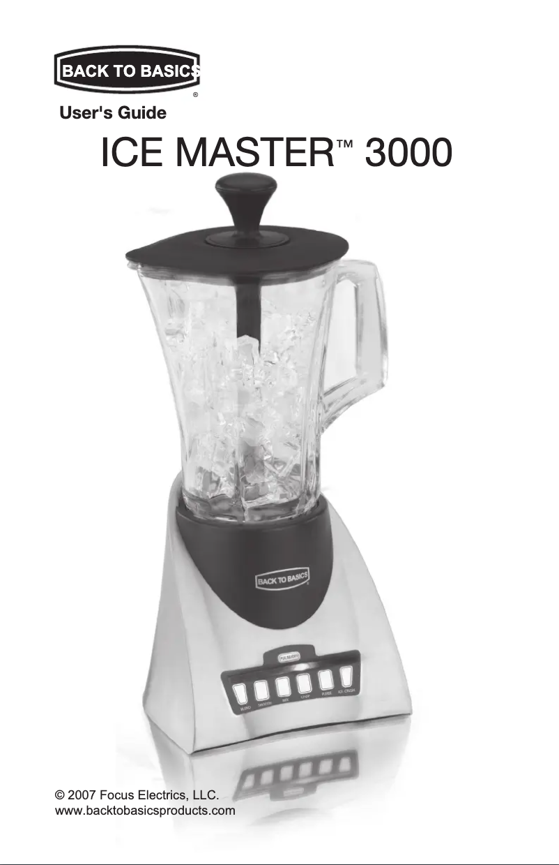 Page 1 de la notice Manuel utilisateur WestBend IMB1000