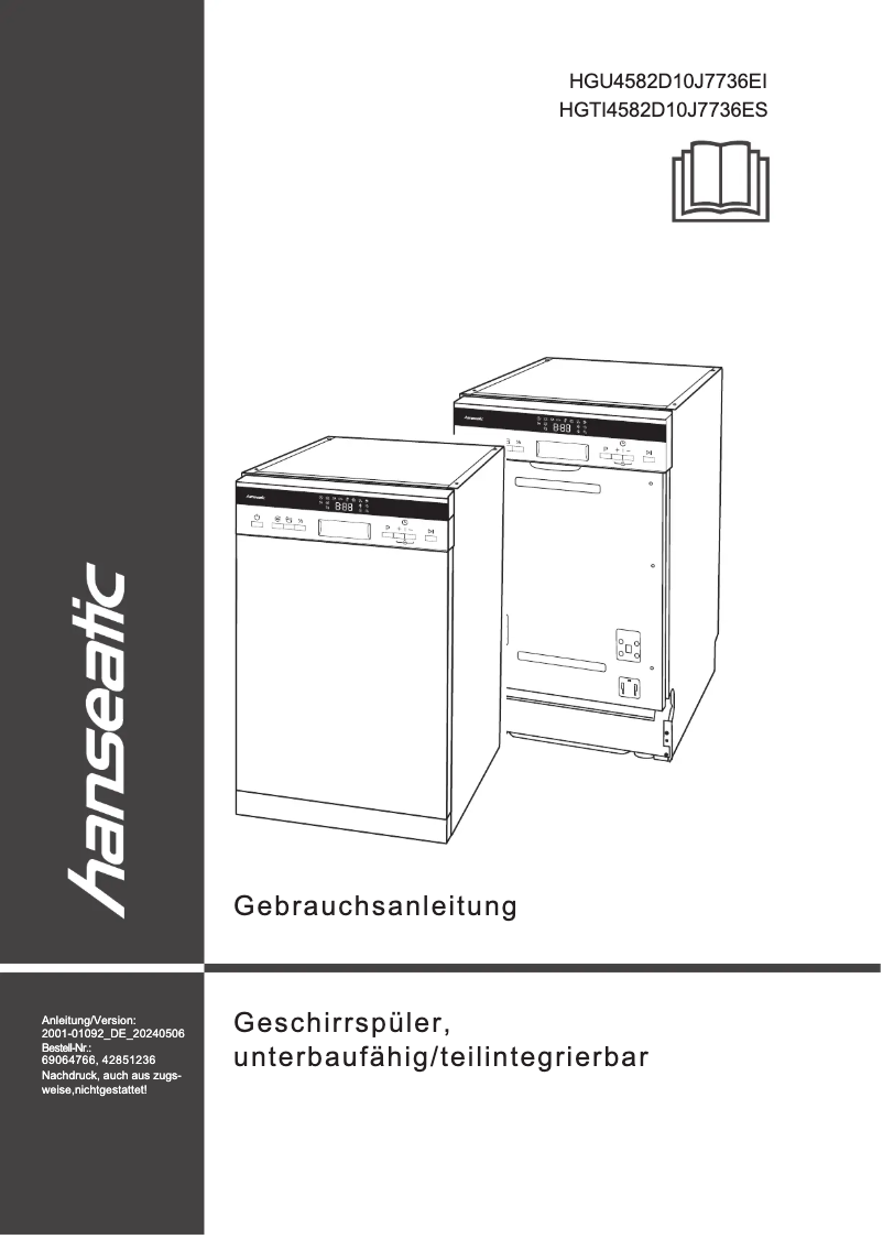 Page n°1 - Manuel utilisateur Hanseatic HGTI4582D10J7736ES