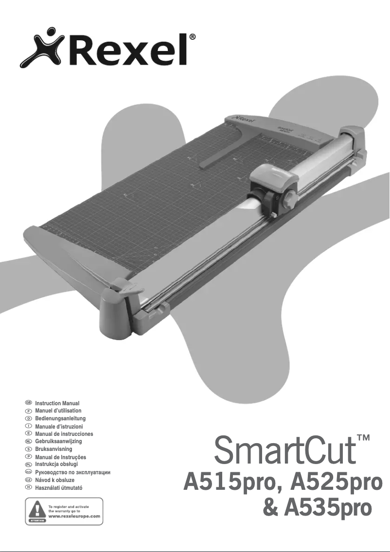 Page n°1 - Manuel utilisateur Rexel SmartCut A515pro