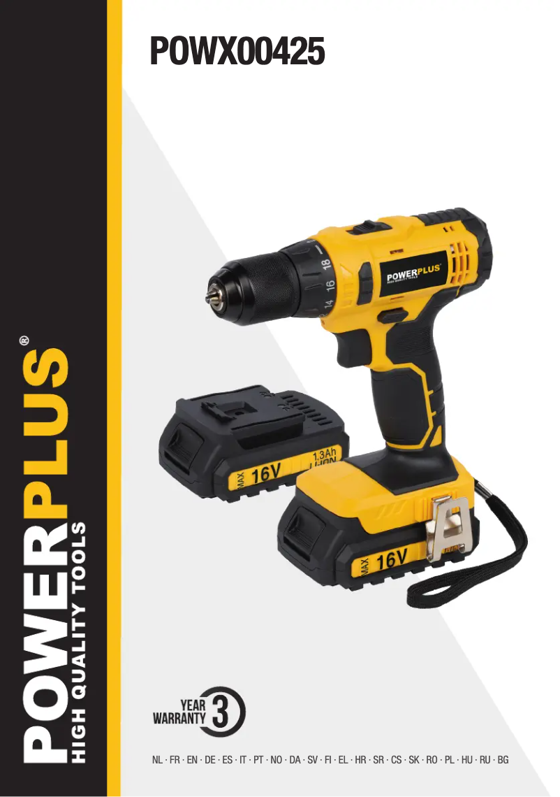 Page n°1 - Manuel utilisateur PowerPlus POWX00425