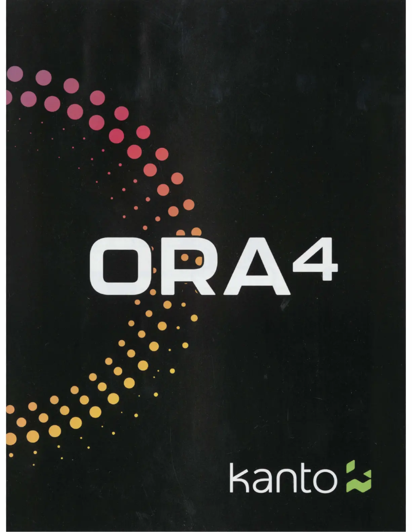 Page 1 de la notice Manuel utilisateur Kanto ORA4