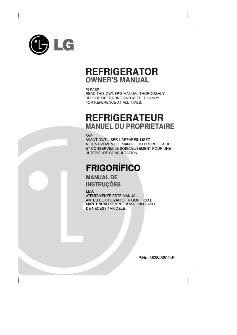 Page 1 de la notice Manuel utilisateur LG GC-131S