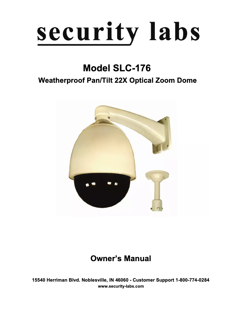 Page n°1 - Manuel utilisateur Security Labs SLC-176