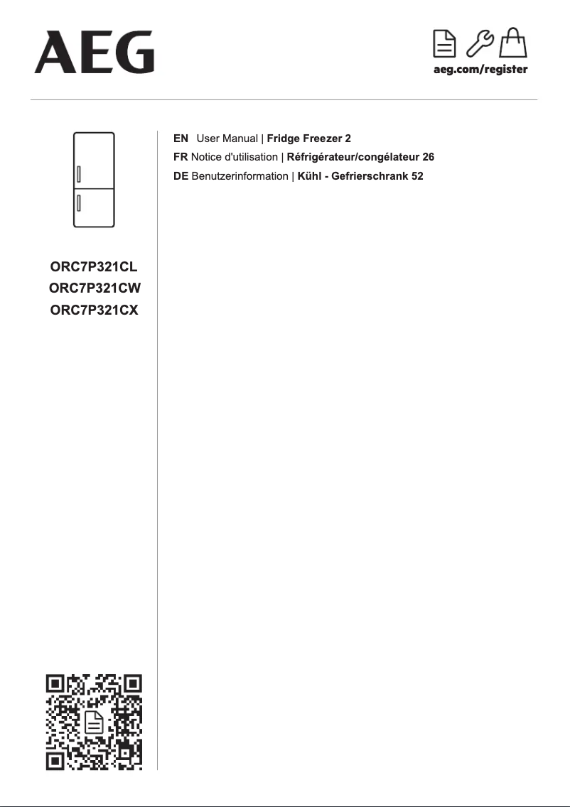 Page n°1 - Manuel utilisateur AEG ORC7P321CX