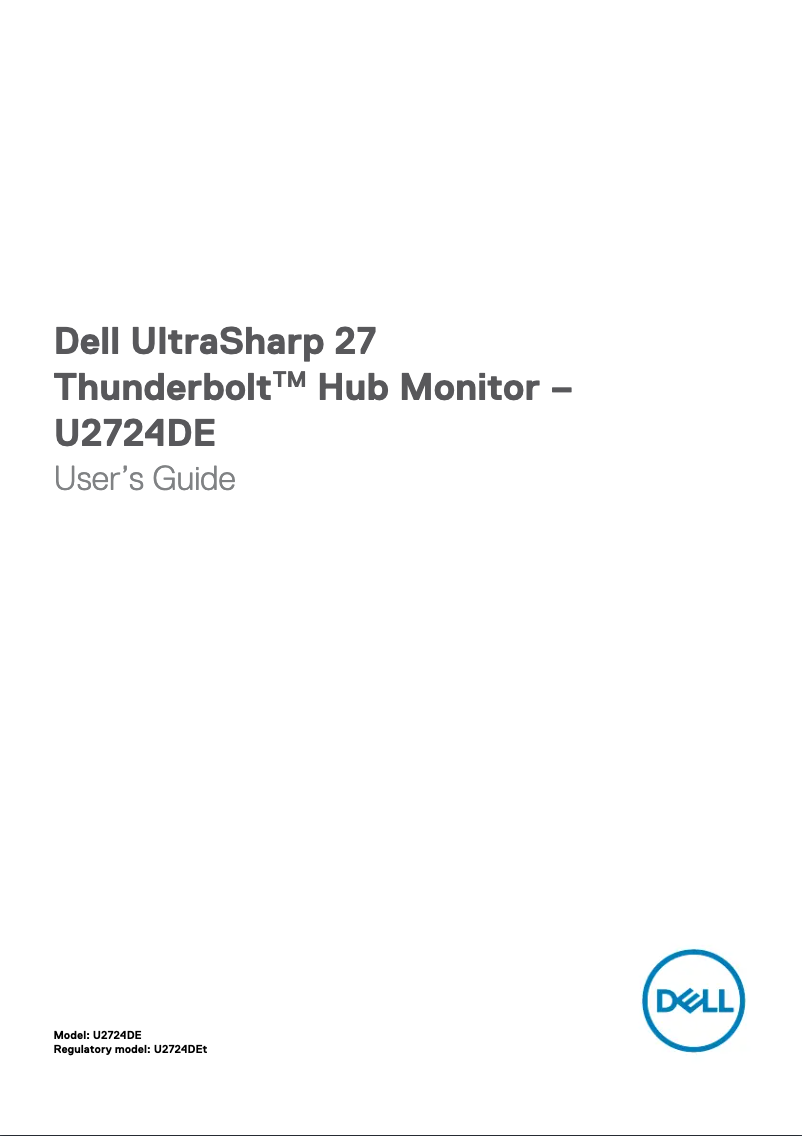 Page 1 de la notice Manuel utilisateur Dell UltraSharp U2724DE