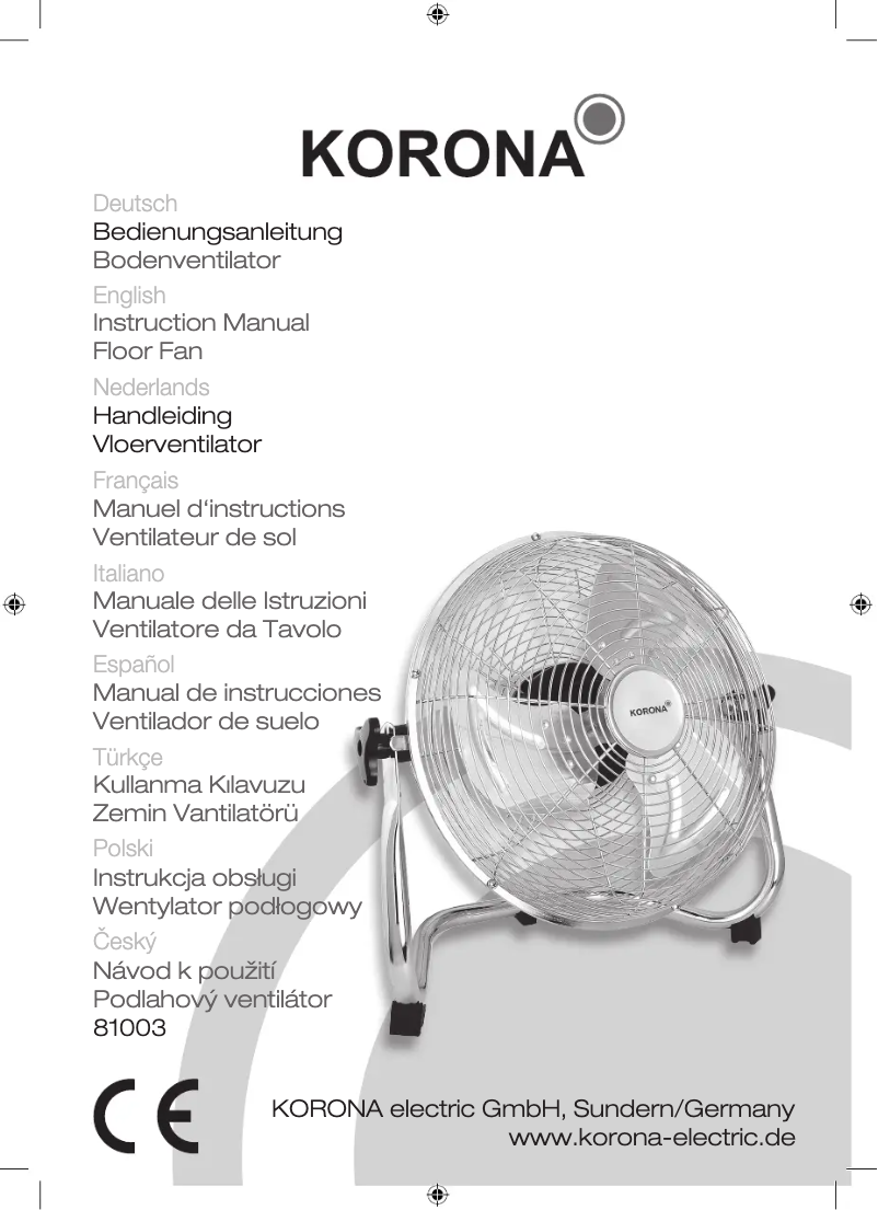 Página 1 del manual Manual de usuario Korona 81003